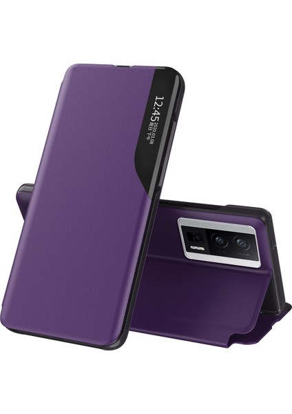 Xiaomi Poco F5 Pro 5g / Redmi K60 Pro 5g / K60 5g Cep Telefon Kılıfı Stand Pu Deri Kapak Görünüm Penceresi (Yurt Dışından)