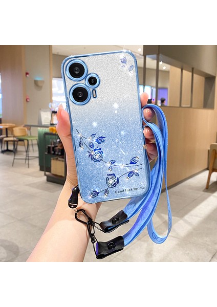 Xiaomi Poco F5 5g / Redmi Not 12 Turbo Telefon Kılıfı Glitter Rhinestone Tpu Gradyan Cep Telefonu Kapağı (Yurt Dışından)