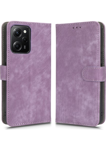 Xiaomi Poco X5 Pro 5g / Redmi Note 12 Pro 5g / Redmi Note 12 Pro Hız 5g Deri Telefon Vaka Standı Rfıd Engelleme Cüzdan Kapağı (Yurt Dışından)