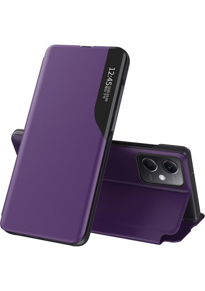 Xiaomi Poco X5 Pro 5g / Redmi Note 12 Pro Hız 5g / 12 Pro 5g Pu Deri Yan Görünüm Pencere Telefon Kılıfı Şok Geçirmez Stand Kapağı (Yurt Dışından)