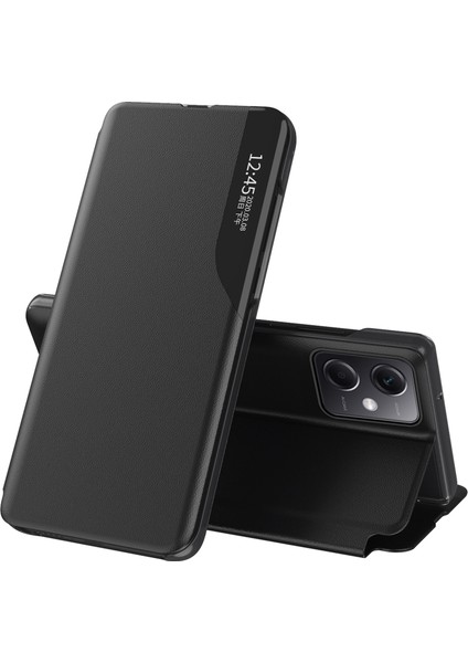 Xiaomi Poco X5 Pro 5g / Redmi Note 12 Pro Hız 5g / 12 Pro 5g Pu Deri Yan Görünüm Pencere Telefon Kılıfı Şok Geçirmez Stand Kapağı (Yurt Dışından)