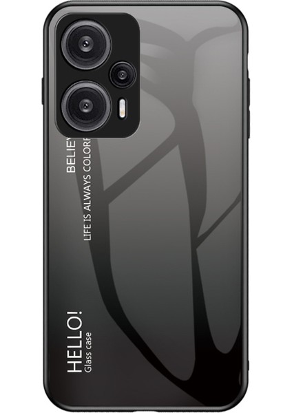 Xiaomi Redmi Note 12 Turbo / Poco F5 5g Ince Telefon Kılıfı Pc + Tpu + Temperli Cam Şok Geçirmez Kapak (Yurt Dışından)