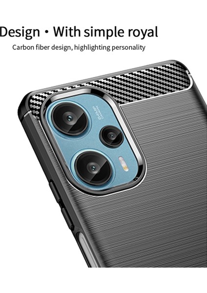 Xiaomi Redmi Tpu Kılıfı Not 12 Turbo / Poco F5 5g Fırçalanmış Karbon Fiber Telefon Kapağı (Yurt Dışından) modelleri