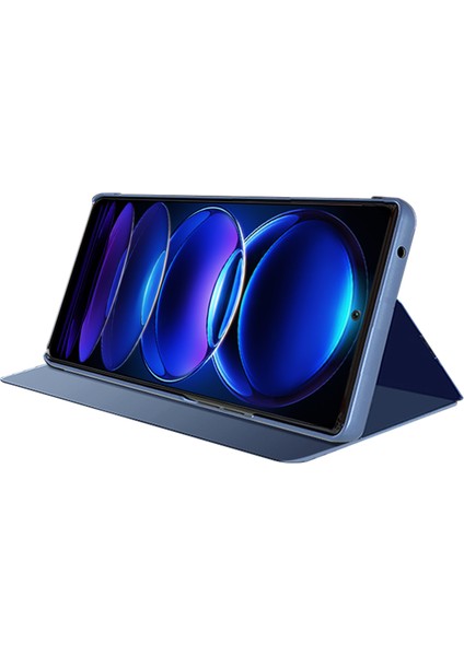 Xiaomi Poco X5 Pro 5g / Redmi Note 12 Pro Speed ​​5g / Not 12 Pro 5g Pencere Pu Deri Telefon Kılıfı Elektrokaplatma Ayna Yüzey Stand Kapağı (Yurt Dışından)