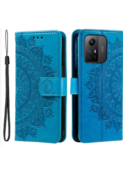 Xiaomi Redmi Not 12S 4g Pu Deri Cüzdan Telefon Kılıf Mandala Çiçek Baskı Anti-Drop Stand Kapağı (Yurt Dışından) fiyatları