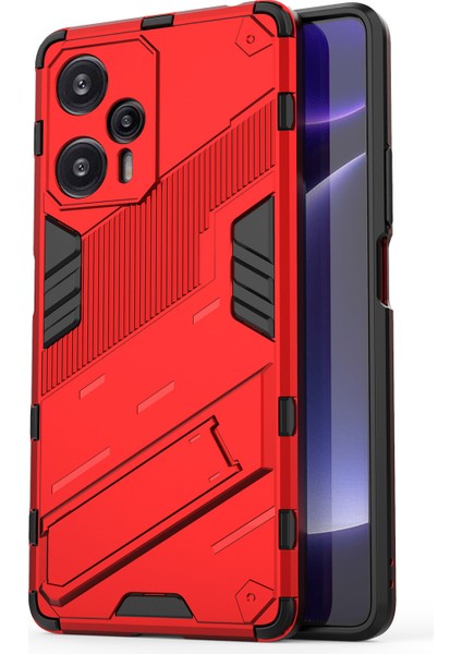 Xiaomi Redmi Note 12 Turbo / Poco F5 5g Sabit Pc + Esnek Tpu Telefon Kılıfı Kickstand Shockproof Cover (Yurt Dışından)