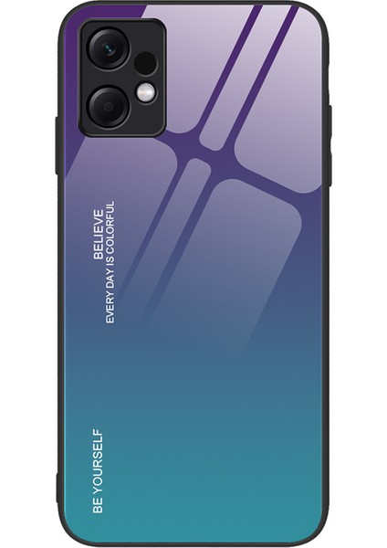 Xiaomi Redmi Note 12 4g Gradyan Renkli Telefon Geri Kılıf Temiz Cam + Pc + Tpu Şok Geçirmez Koruyucu Kapak (Yurt Dışından)
