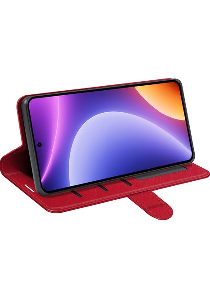 Lr Joyful Xiaomi Redmi Note 12 Turbo / Poco F5 5g Pu Deri Telefon Kapağı Çılgın At Doku Cüzdan Stand Kılıfı (Yurt Dışından)