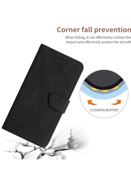 Xiaomi Redmi Pu Deri Telefon Kılıfı Not 12 4g Baskılı Çizgi Cüzdan Stand Cilt Touch Cover (Yurt Dışından)