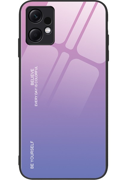 Xiaomi Redmi Note 12 4g Gradyan Renkli Telefon Geri Kılıf Temiz Cam + Pc + Tpu Şok Geçirmez Koruyucu Kapak (Yurt Dışından)