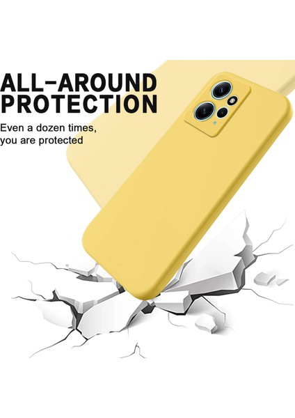 Xiaomi Redmi Telefon Kılıfı Not 12 4g, Sıvı Silikon Yumuşak Astar Damla Geçirmez Kapak (Yurt Dışından)