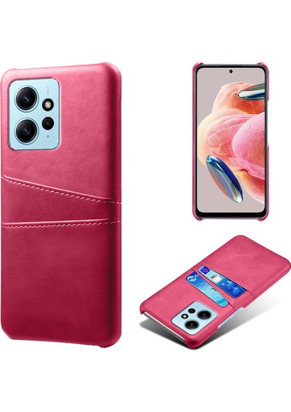 Xiaomi Redmi Note 12 4g Telefon Kılıfı Çift Kart Yuvaları Bırak Koruma Pu Deri+Pc Kapak (Yurt Dışından)