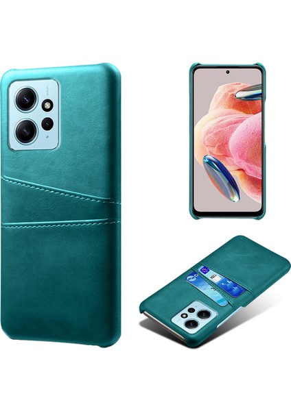 Xiaomi Redmi Note 12 4g Telefon Kılıfı Çift Kart Yuvaları Bırak Koruma Pu Deri+Pc Kapak (Yurt Dışından)