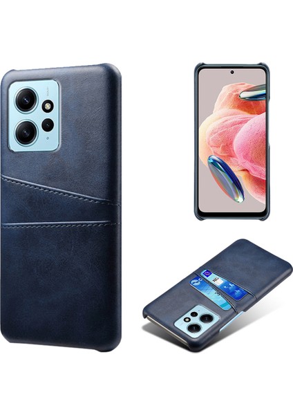 Xiaomi Redmi Note 12 4g Telefon Kılıfı Çift Kart Yuvaları Bırak Koruma Pu Deri+Pc Kapak (Yurt Dışından)