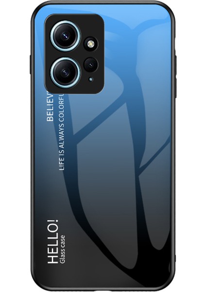 Xiaomi Redmi Note 12 4g Telefon Kılıfı Temperli Cam+Pc+Tpu Gradyan Cep Telefonu Kapağı (Yurt Dışından)
