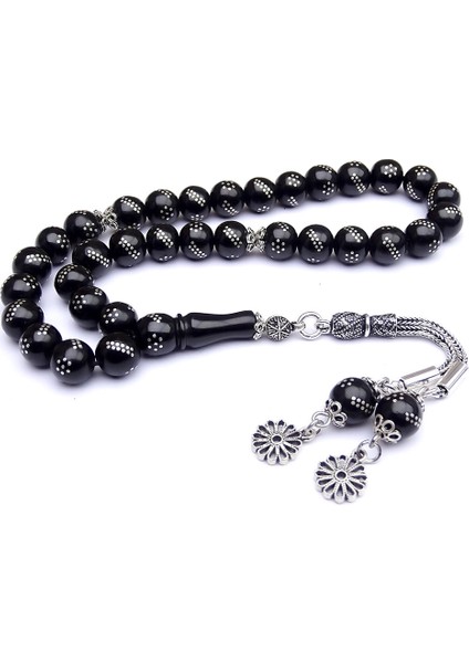 Gümüş Işlemeli Gürcistan Oltu Tesbih