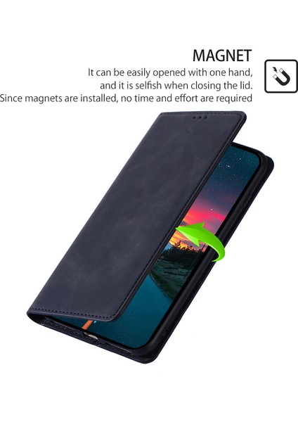 Xiaomi Redmi Cilt Touch Telefon Kılıfı Not 12 Turbo / Poco F5 5g Pu Deri Stand Kapağı Kart Yuvaları (Yurt Dışından)