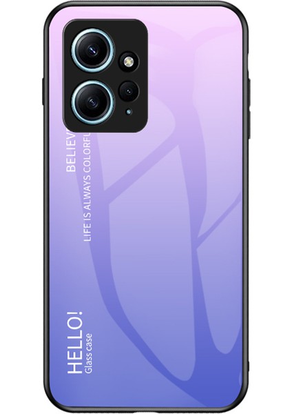 Xiaomi Redmi Note 12 4g Telefon Kılıfı Temperli Cam+Pc+Tpu Gradyan Cep Telefonu Kapağı (Yurt Dışından)