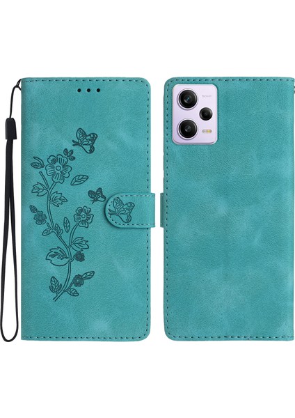 Xiaomi Redmi Deri Kılıf Not 12 Pro Speed ​​5g / Poco X5 Pro 5g Çiçek Baskı Stand Cüzdan Telefon Kapağı (Yurt Dışından)