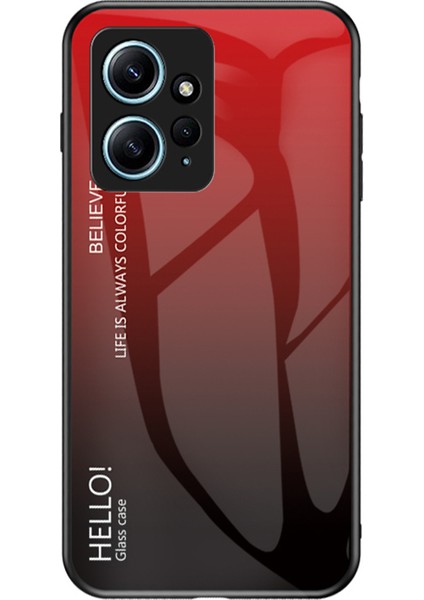 Xiaomi Redmi Note 12 4g Telefon Kılıfı Temperli Cam+Pc+Tpu Gradyan Cep Telefonu Kapağı (Yurt Dışından)
