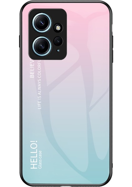 Xiaomi Redmi Note 12 4g Telefon Kılıfı Temperli Cam+Pc+Tpu Gradyan Cep Telefonu Kapağı (Yurt Dışından)