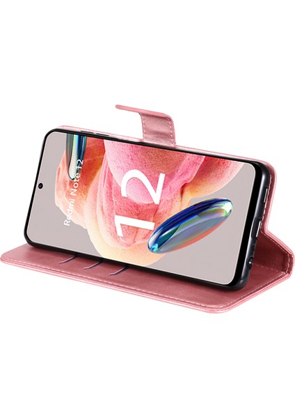Xiaomi Redmi Not 12 4g Zipper Cep Deri Kılıf Buzağı Doku Stand Cüzdan Telefon Kapağı (Yurt Dışından)