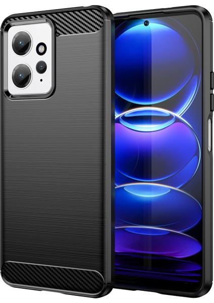 Xiaomi Redmi Note 12 4g Tpu Telefon Kapağı Fırçalanmış Karbon Fiber Doku Bırakma Koruma Telefon Kılıfı (Yurt Dışından)