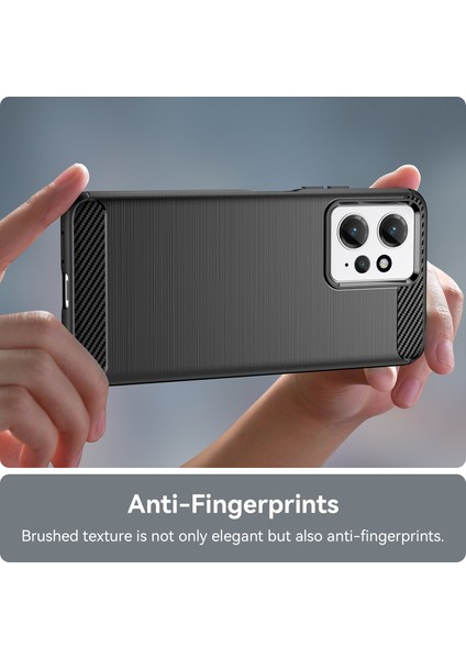 Xiaomi Redmi Note 12 4g Tpu Telefon Kapağı Fırçalanmış Karbon Fiber Doku Bırakma Koruma Telefon Kılıfı (Yurt Dışından)
