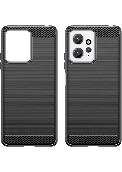 Xiaomi Redmi Note 12 4g Tpu Telefon Kapağı Fırçalanmış Karbon Fiber Doku Bırakma Koruma Telefon Kılıfı (Yurt Dışından)