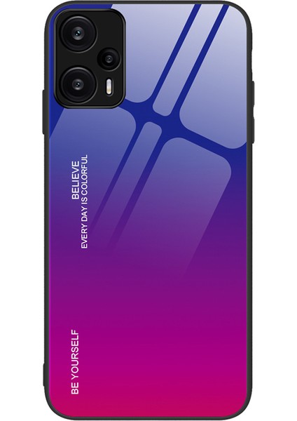 Xiaomi Redmi Note 12 Turbo / Poco F5 5g Gradyan Temsilli Cam Telefon Kılıfı Pc + Tpu Arka Kabuk (Yurt Dışından)
