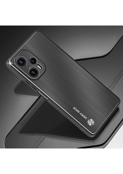 Xiaomi Redmi Fırçalanmış Telefon Kapağı Not 12 Turbo / Poco F5 5g Tpu Çerçeve Alüminyum Alaşım Geri Cep Telefonu Kılıfı (Yurt Dışından) fiyatları