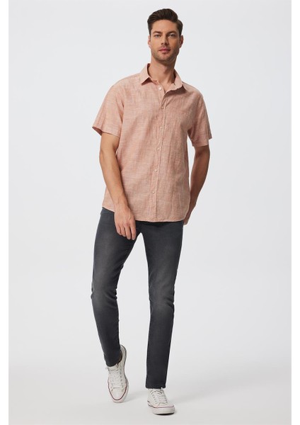 Andre Erkek Dokuma Gömlek Turuncu