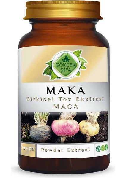 Gökçek Şifa Maka Toz Ekstresi (Lepidium Meyenii)100 gr Cam Kavanoz