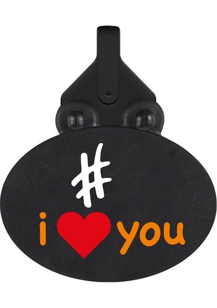 I Love You Siyah Charm Ayakkabı Aksesuarı