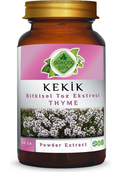 Gökçek Şifa Kekik Toz Ekstresi (Thymus)60 gr Cam Kavanoz