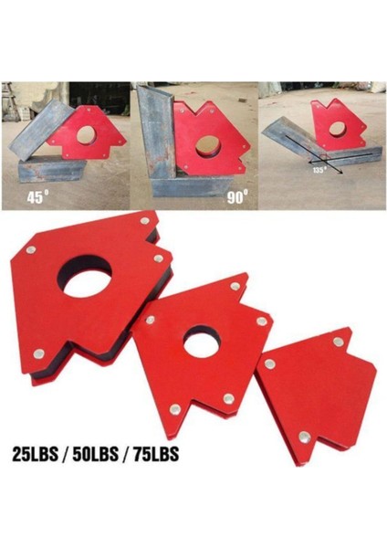 3'lü Set Manyetik Açılı Kaynak Tutucu Mıknatıs Manyetik Gönye Kaynak Gönyesi 25LBS-50LBS-75LBS fiyatları