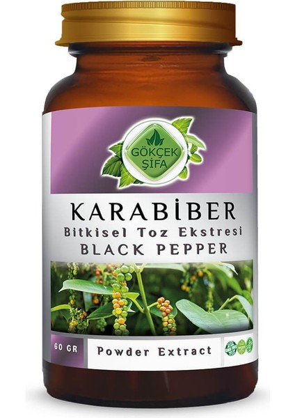 Karabiber Toz Ekstresi 60 Gr. Cam Kavanoz