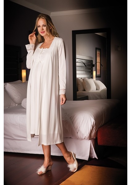 17209 Hamile Lohusa Gecelik Sabahlık Takımı modelleri