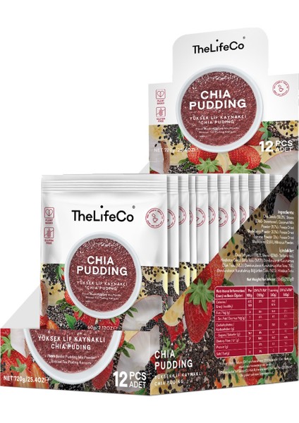 Chia Pudding 57 gr 12'li (glutensiz, vegan)