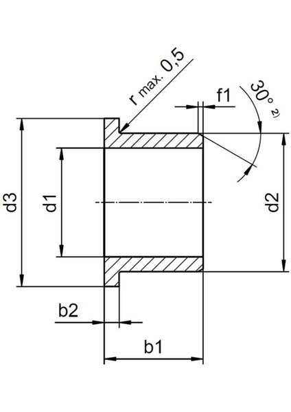 W300, Sleeve Bearing With Flange, 13 mm Iç Çap Kovanlı Yatak Rulman Içi