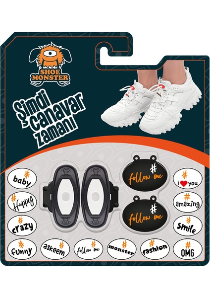 Siyah - Beyaz Follow Me Ayakkabı Aksesuarı fırsatları