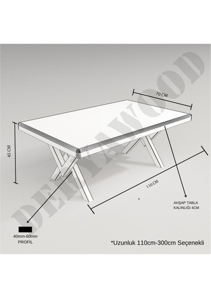 Masif Ahşap Log Orta Sehpa 85*100*45 cm