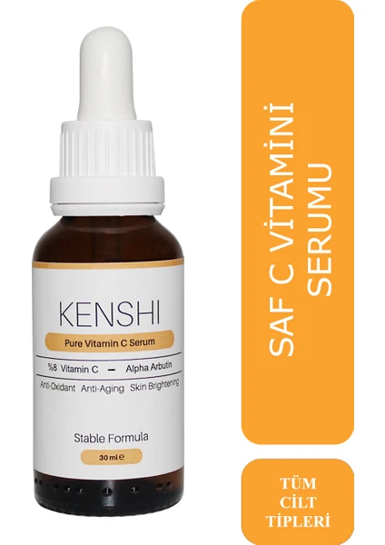 Saf %8 Vitamin C + Arbutin Serum - Aydınlatıcı ve Leke Karşıtı 30 ml