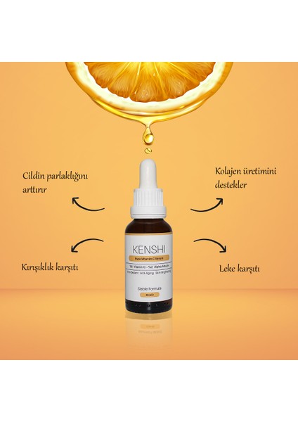 Saf %8 Vitamin C + Arbutin Serum - Aydınlatıcı ve Leke Karşıtı 30 ml