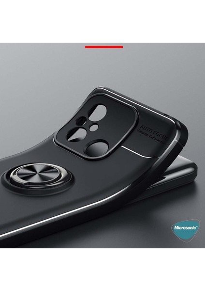 Xiaomi Redmi 12C Kılıf Kickstand Ring Holder Lacivert