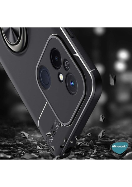 Xiaomi Redmi 12C Kılıf Kickstand Ring Holder Lacivert
