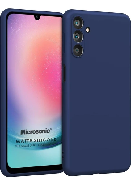 Matte Silicone Samsung Galaxy M14 Kılıf Lacivert