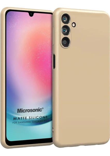 Matte Silicone Samsung Galaxy M14 Kılıf Gold