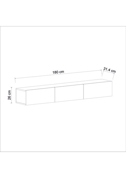 İnarch Dizayn Terra Duvara Monte Tv Sehpası