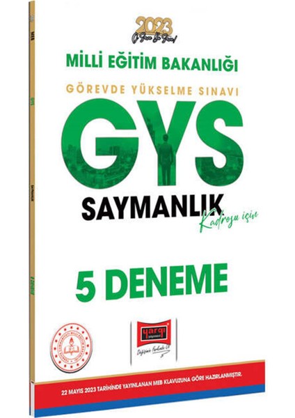 2023 Milli Eğitim Bakanlığı GYS Saymanlık Kadrosu Için 5 Deneme